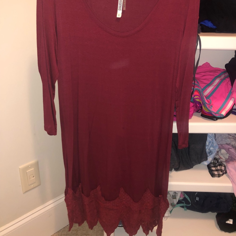 Maroon lizard thicket dress